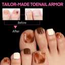 UNA GELLA Square Toe Nail Tips For Big Toe, 504Pcs 15Sizes Soft Gel Full Cover Toe Nail Tip Pre-buff Fake Acrylic Toes Nail Press Ons Soak Off Pedicure For Nail Extensions Home DIY Nails Salon