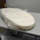 Baby Diaper Changing Pad, Wipeable Baby Changing Pad for Dresser, Contoured Waterproof Changing Pad with PU Cover, Non-Slip Safety Belt & Bottom, Portable, Lightweight (Beige)