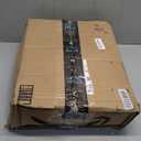 Floor Lamp with Pleated Linen Lampshade, Modern Flower Floor Lamp for Living Room Arc Standing Lamp, Gold Tall Lamp for Bedroom Office Dining Room, Bulb Included (Gold + Flax Color, 66.1IN)