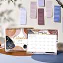 2 x 2026 Desk Calendar - Standing Flip 2026 Desktop Calendar from Jan 2026 - Dec 2026, 10" x 8.3", Memo Pages, Stand up Desk Calendar with Strong Twin-Wire Binding, Blank Blocks, Premium Paper