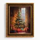 Canvas Frame for 16x20 Vintage Wall Art Prints, 2.6" DIY Plein Air Frames for French Countryside Still Life Paintings Home Office Hallway Guest Room Decor, No Cover & Backing (Brown Gold)