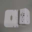 PD20W Wall Outlet Extender, Outlet Splitter with Shelf and Night Light, USB Wall Charger with 5 AC Outlets and 2 USB A Ports 2 USB C Ports Wide Space 3-Sided Power Strip Multi Plug Outlets (White)