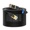 Cat 8 Ethernet Cable, 100FT High Speed Heavy Duty 26AWG Cat8 LAN Network Cable 40Gbps, 2000Mhz with Gold Plated RJ45 Connector, Outdoor & Indoor Internet Cable Compatible for Router Gaming Modem Xbox