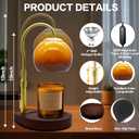 Candle Warmer Lamp with Timer 2H/4H/8H, Adjustable Height Dimmable Candle Lamp with 2 Bulbs, Wax Melt Warmer for Jar Candles, House Warming, Home Decor, Christmas Gift for Women, Mom(Sunset)