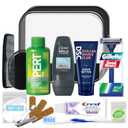 Convenience Kits International Men’s Super Deluxe, 10-Piece Kit with Travel Size TSA Compliant Essentials in Reusable Zippered Toiletry Bag