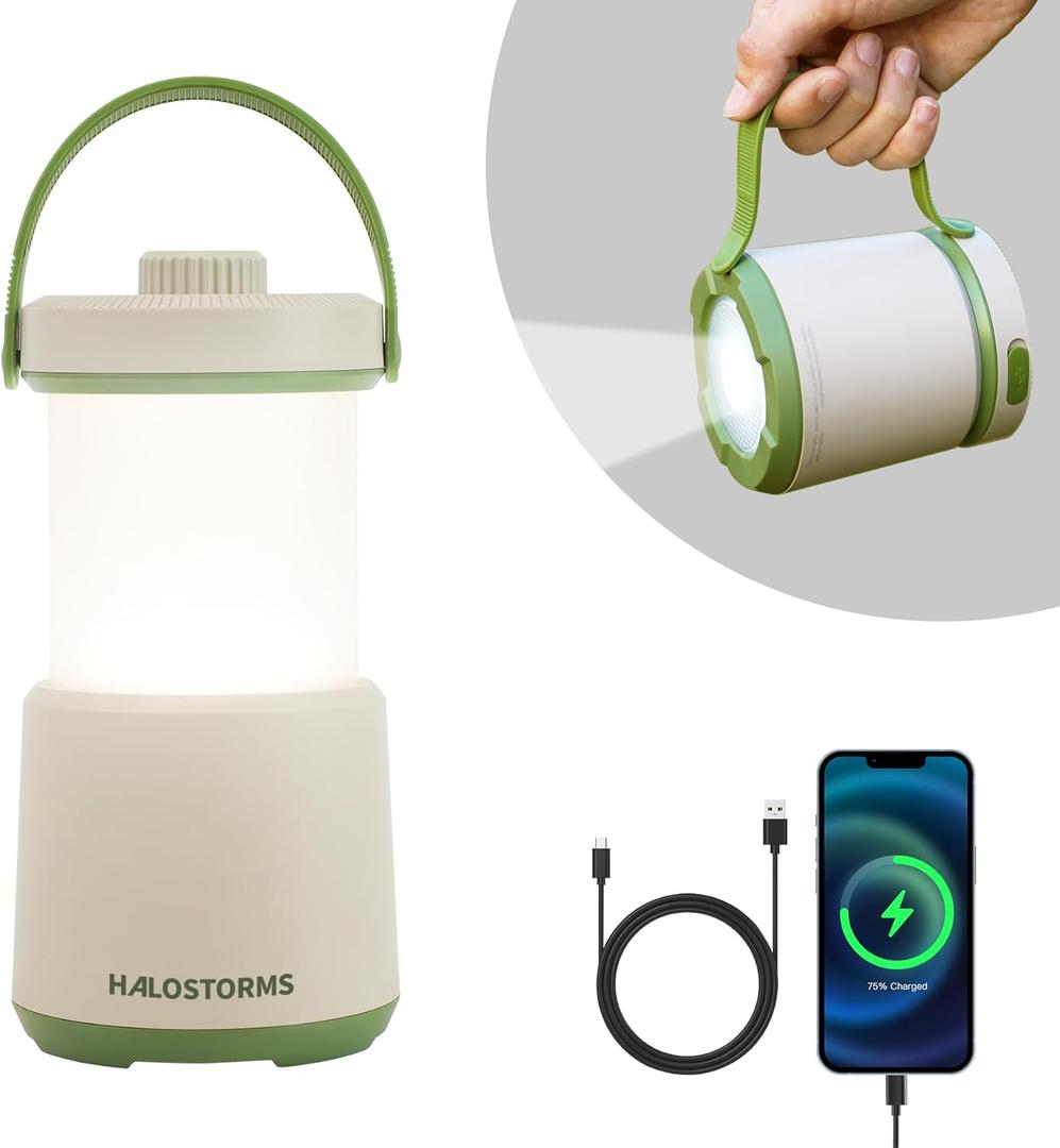 LED Camping Lantern Rechargeable, 800LM, 230Hours Runtime, 5 Modes Camping Light with Red Light, IPX4 Waterproof Lantern Flashlight for Hurricane, Emergency, Power Outages, Home ,Hiking