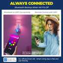 E12 Smart Light Bulbs 60W Equiv., Work with Alexa/Google Home/Smart Life, 500LM 6W RGBCW Candle Candelabra LED Light Bulbs, No Hub Required, 2.4G WiFi Bluetooth Bulb, ETL Listed, 6PCS