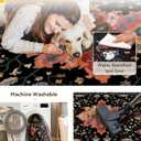 RELEANY Area Rugs 2'x3' Kitchen Rugs Entry Rug Small Rugs for Entryway Kitchen Bathroom Door Mat Indoor Entrance,Washable Non Slip, Black Colorful Floral Dark Tan