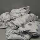 Chezmoi Collection 4-Piece Kids/Teens Sports Sheet Set - Soft Microfiber White Gray Baseball Basketball Football Soccer, Queen Size