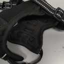 rabbitgoo Dog Harness No Pull with 2 Leash Clips, Adjustable Soft Padded, Reflective Oxford No Choke Pet Vest with Easy Control Handle for Puppy, Black, XS