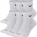 Nike Women's Everyday Plus Cushioned Socks 6 Pack (White, M)