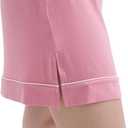 Cherrydew Womens Soft Cooling Nightshirt Short Sleeve Bamboo Viscose Nightie V Neck Lightweight Nightgown S-XXL (Pink, XXL)