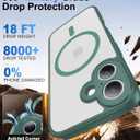 Faiono Magnetic for iPhone 17 Case [Full Camera Protection][Military-Grade Protection][Compatible with MagSafe] Shockproof Protective Slim Phone Case for iPhone 17, Night Green