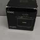 KOOC Small Slow Cooker, 0.65 Quart, Free Liners Included, Upgraded Ceramic Pot, Nutrient Loss Reduction, Sauces, Stews & Dips, Stainless Steel, Black, Round