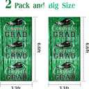 6 x Gradution Party Suppiles Backdrop Decoration 2026, Claas of 2026 Streamer Tinsel Foil Fringe Curtains, Photo Booth Prop Backdrop, Green Grad Photo Backgrounds
