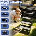 Dog Steps for Car, Truck, SUV, Dog Stairs for Car with Upgraded Non-Slip Surface, Foldable Dog Ramp for Car, Pet Stairs for Large Dogs, 5 Steps