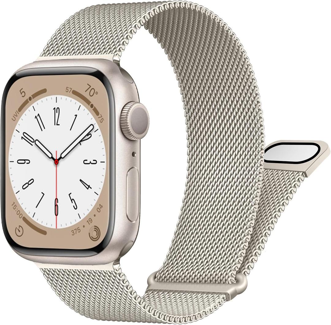 Milanese Loop Band for Apple Watch Band 40mm 44mm 41mm 45mm 42mm 46mm 49mm 38mm Metal Mesh Loop Strap Sport Wristband for iWatch SE 3/2nd/SE Series 11 10 9 8 7 6 5 4 3 2 Ultra 3/Ultra 2 1