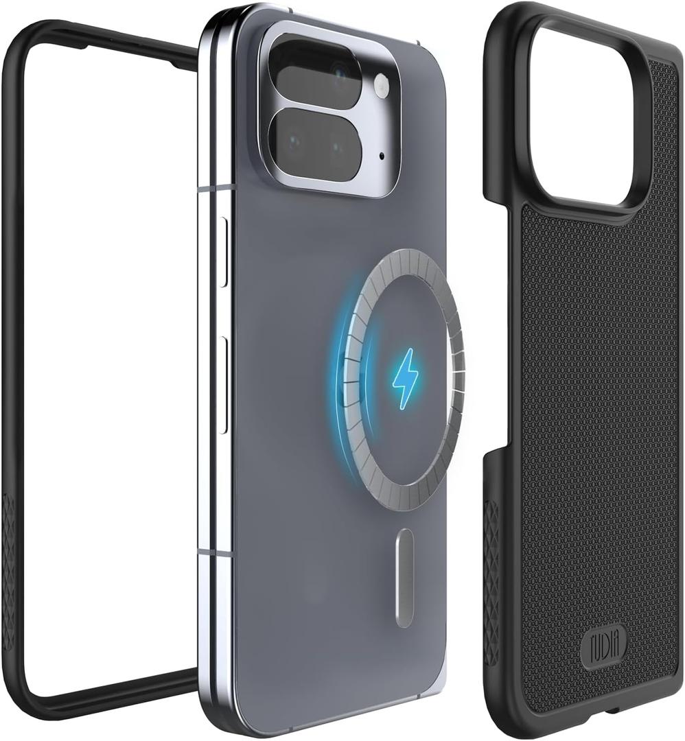 TUDIA MergeGrip [Pixelsnap & MagSafe Compatible] for Google Pixel 10 Pro Fold Case (2025) Ultra Slim Tough PC Anti-Slip Lightweight Protective Cover (Matte Black)