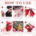 Harsever 48Pcs Graduation Cap Decorations DIY Kit,Grad Cap Decorations Decor with Faux Flower 3D Butterfly Rhinestones Alphabet Letter Stickers for DIY Graduation Party Supplies (Red)