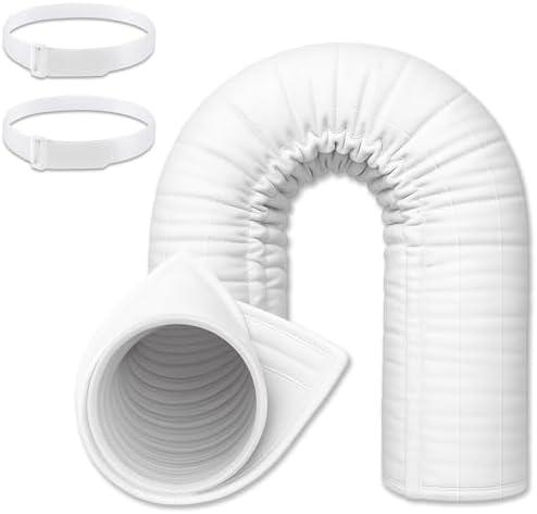 Outus Air Conditioner Hose Cover 80" Long Wrap Ac Hose Duct Vent Insulated Cover Sleeve for Portable Ac for 5" & 5. 9" Diameter Exhaust Hoses Tube(White,Novelty)