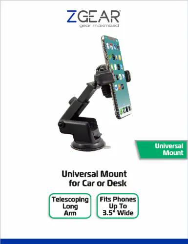 ZGear Universal Phone Mount for Car or Desk - Black