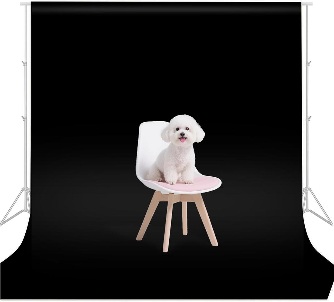 Black Photo Backdrop for Photoshoot Photography Background Studio Backdrop Streaming Video Shooting 8x10FT