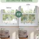 2 x Window Film, Green Leaf Pattern, Frosted Textured Masking Protective, Heat Control Sun Blocking Glass Window Film for Bathroom Front Door 17.3" x 78.7"