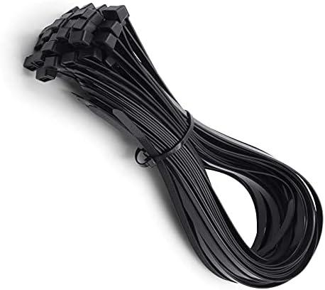 Heavy Duty Zip Ties – 28-Inch Large Cable Wire Ties, 120 lbs Tensile Strength, Environmentally Friendly Industrial Quality, 4 Latches for Stronger Locks, 40-Pack, Black
