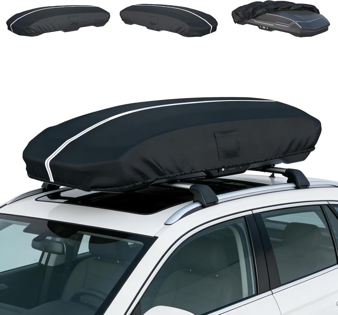 Roof Box Cover, Dimensions: 69x35x17 inches, Universal Fit for Thule, Perflex, Yakima Brands, Made of 420D Oxford Fabric, Features Waterproof, Dustproof, UV-Resistant, and Scratch-Resistant Properties