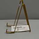 Large Plate Holder Display Stand - 12 inch Super Tall Big Plate Stands for Heavy Duty Display - Metal Picture Frame Stand - Tabletop Easel Stand for Decorative Platter | Plaque | Book - 2 Pack - Gold