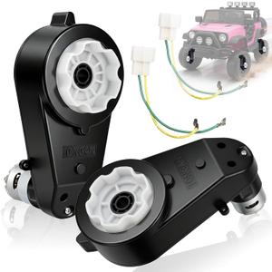 12V Powered Wheels Motor Gearbox Replacement 2 Pcs RS550 40000RPM High Speed Upgrade Set Compatible with Most Ride On Toys, Kids Electric Cars for Powered Wheels Replacement Parts
