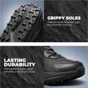 NORTIV 8 Men's Wide Toe Box Hiking Boots Low Drop Waterproof Outdoor Trekking Camping Shoes Katahdin (Black, US 13)