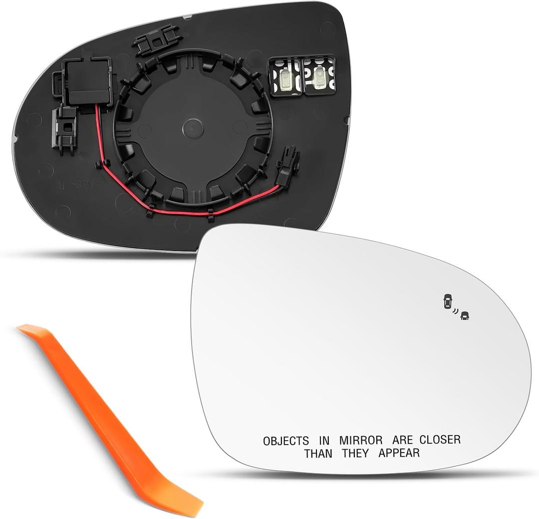 Blind Spot Compatible with Kia Sorento Passenger Side Mirror, 2016 2017 2018 2019 2020 - Right Side Mirrors Replacement Glass with BSD, Power Heated