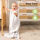 2-Pack Baby Sleep Sacks,Zipper Wearable Blanket - 0.5TOG Organic Cotton,Lightweight,Soft Cozy Toddler Sleeping Sack 6-12 months,Easy to Wear Large Newborn Transition Swaddles Sleepsacks (BumbleBear, M)