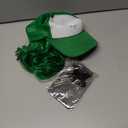 Grass Green Wavy Wig with Bangs Heart Sunglasses for Women, Neon Long Curly Funny Wigs Funny Party Synthetic Hair for St. Patrick's Day Cosplay Christmas Halloween Costume Bachelorette Party