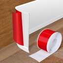 Vinyl Baseboard Molding Trim 4 Inch x 20 Feet Peel and Stick Baseboard Trim Flexible PVC Cove Base Moulding Self-Adhesive Trim for Garage Bathroom Cabinet Floor Walls, White
