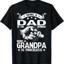 Being A Dad Is An Honor Being A Grandpa Is Priceless Black Men's T-Shirt (L)