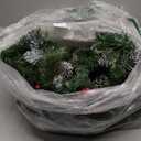 Pre-lit Christmas Garland 9 FT with 100 Warm Lights, Battery Operated Xmas Garland with Cedar Cones and Red Berries, Christmas Decoration for Mantle Fireplace Stair Railing Porch