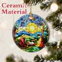 Christian Gifts: Nativity Scene Christmas Ornaments (Christian Christmas Decorations) | Religious Holiday Decor, Holy Family Ornament, Religious Gifts, Baptism Gift & Xmas Gift