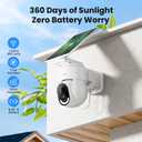 GALAYOU Solar Camera Outdoor Wireless - 2.4 GHz Wi-Fi Battery Powered Cameras for Home Security with Detachable Solar Panel, 2K 360° Pan/Tilt Auto-Tracking, Spotlight, TF Card Storage, R6 1 Pack