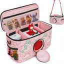 Portable Carrying Case for Toniebox Starter Set and Accessories - Compatible Travel Bag for Tonies Figure Characters Charging Station Headphones -Girls Kids Pink Unicorn Tonie Box Carry Case