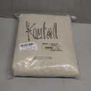 KOUFALL Retro Curtains for Living Room 70s Antique Old School Fashion Tab Top Linen Sheer Sack Cloth Linen Blend Canvas Lightweight Curtains for Bedroom,96 Inches Long,Sand Tan Beige (52"W x 96"L (Pack of 2))