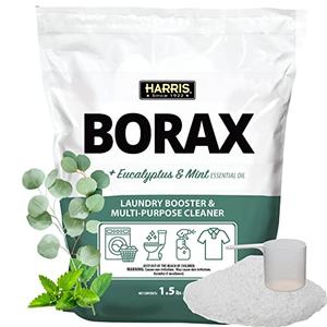 Harris Borax Powder Laundry Booster and Multipurpose Cleaner, 1.5lb (Eucalyptus Mint)