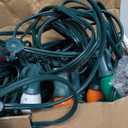 50FT C7 Christmas Lights Outdoor, Multicolor Vintage Christmas Lights String with 50+5 Ceramic Bulbs,Hanging Christmas Light Green Wire for Holiday Party Wedding Christmas Decorations