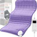 Heating Pad for Women Cramps and Back Pain Relief, Electric Heat Pad with 6 Heat Settings, Moist/Dry Heat, Auto Shut-Off, Soft & Washable, Ideal Gift for Mom, Wife, Daughter (12.1 x 24.1 Inch, Purple)