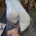 CWAWZ Extra Large Dog Bed, Orthopedic Dog Bed with Cooling Gel Memory Foam, Waterproof XL Pet Bed with Removable Washable Cover, 42" Pet Sofa Couch Dutch Velvet with Bone Toy, Peach Pink