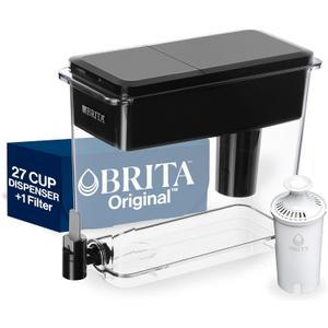 Brita UltraMax Large Water Dispenser With Standard Filter, BPA-Free, Reduces Copper, Cadmium and Mercury Impurities, Lasts 2 Months or 40 Gallons, Includes 1 Filter, Kitchen Accessories, Large 27-Cup