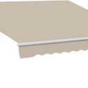 Outsunny 13' x 8' Retractable Awning, Patio Awnings, Sunshade Shelter w/Manual Crank Handle, UV & Water-Resistant Fabric and Aluminum Frame for Deck, Balcony, Yard, Beige