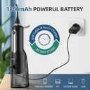 Sejoy Cordless Water Flosser, Water Dental Flosser Electric Water Flossers for Teeth Portable Oral Irrigator Rechargeable for Home Travel Office, 270ML IPX7 Waterproof 5 Cleaning Modes and 8 Jet Tips (Black)