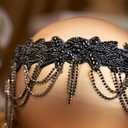 BABEYOND 1920s Flapper Headpiece Roaring 20s Headband Great Gatsby Headband Chain for Women Vintage Hair Accessory